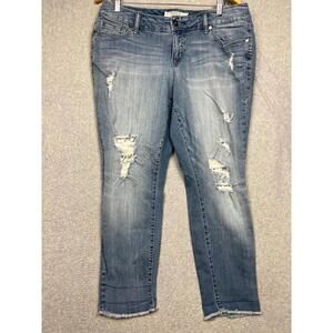 Torrid Boyfriend Stretch Denim Jeans Womens Lace Destress Size 12 Y2K 90S